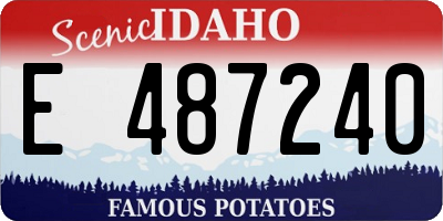 ID license plate E487240
