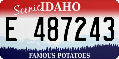 ID license plate E487243