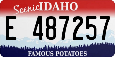 ID license plate E487257