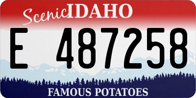 ID license plate E487258