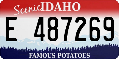 ID license plate E487269