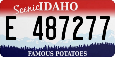 ID license plate E487277