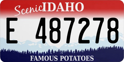 ID license plate E487278