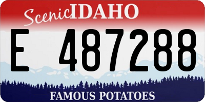 ID license plate E487288