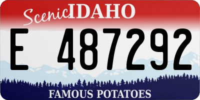 ID license plate E487292