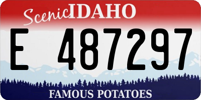 ID license plate E487297