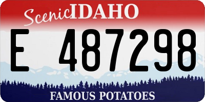 ID license plate E487298