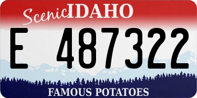 ID license plate E487322