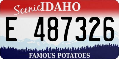 ID license plate E487326