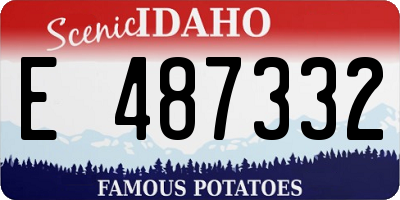 ID license plate E487332