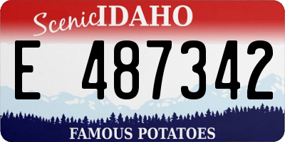 ID license plate E487342