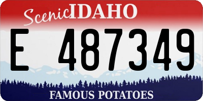 ID license plate E487349