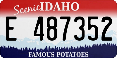 ID license plate E487352