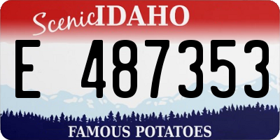 ID license plate E487353