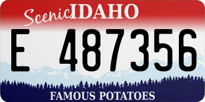 ID license plate E487356