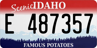 ID license plate E487357