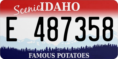 ID license plate E487358