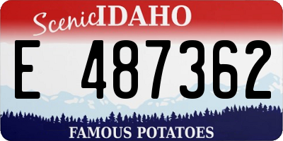 ID license plate E487362