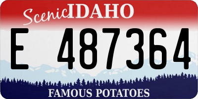 ID license plate E487364