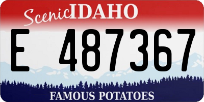 ID license plate E487367