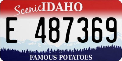 ID license plate E487369