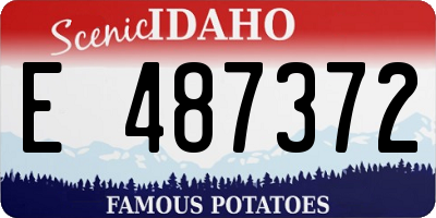 ID license plate E487372