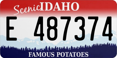 ID license plate E487374
