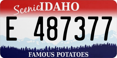 ID license plate E487377