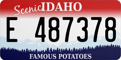 ID license plate E487378