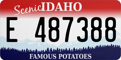 ID license plate E487388