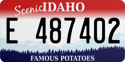 ID license plate E487402
