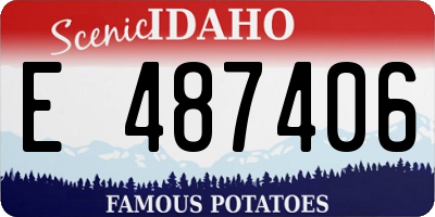 ID license plate E487406