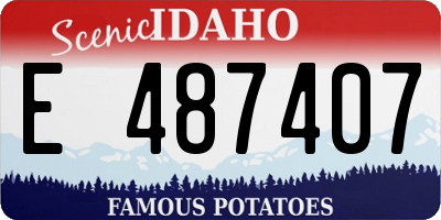 ID license plate E487407