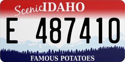 ID license plate E487410