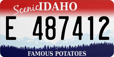 ID license plate E487412