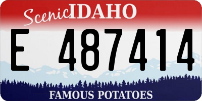 ID license plate E487414