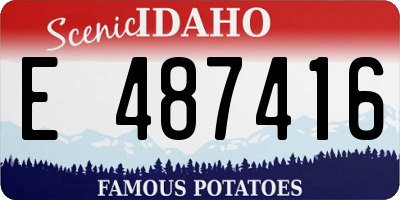 ID license plate E487416