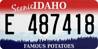 ID license plate E487418