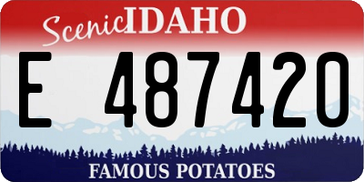 ID license plate E487420