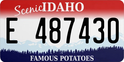ID license plate E487430
