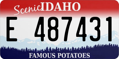 ID license plate E487431