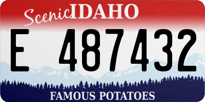 ID license plate E487432