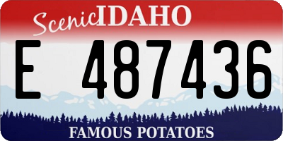 ID license plate E487436