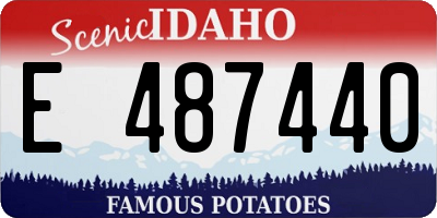 ID license plate E487440