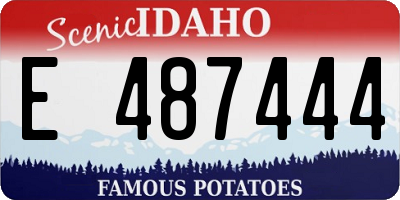 ID license plate E487444