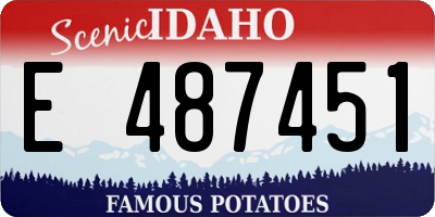 ID license plate E487451