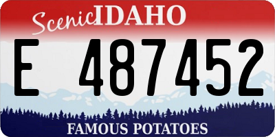 ID license plate E487452