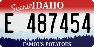 ID license plate E487454