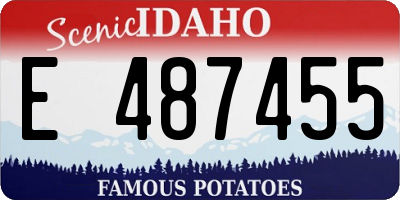 ID license plate E487455
