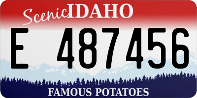 ID license plate E487456